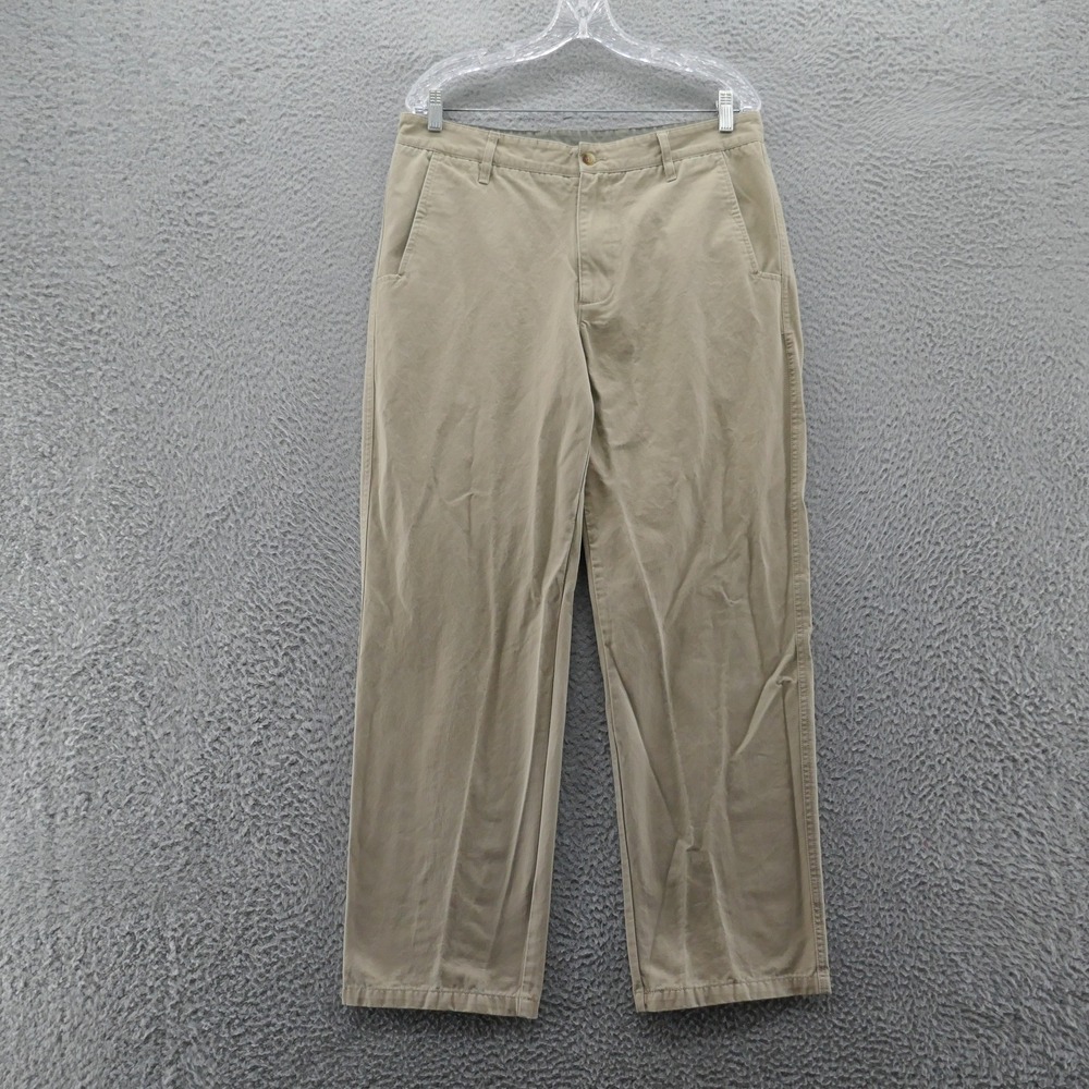 Woolrich‎ Mens Chino Pants 33x30 Khaki Tan Cotton Twill Straight Leg Casual